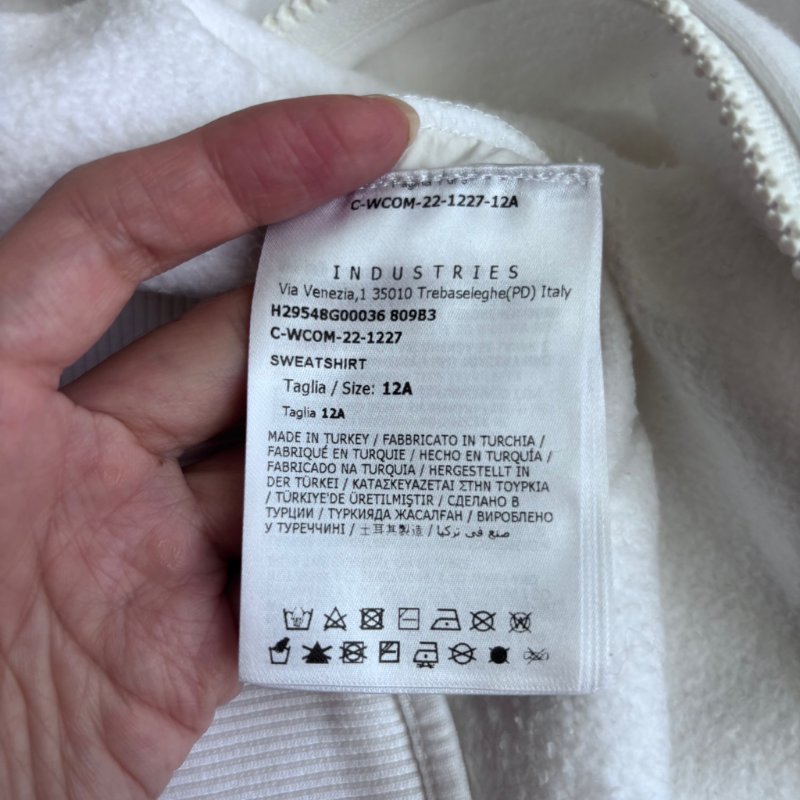 ::MONCLER: 白色拉鍊連帽外套 12號-38