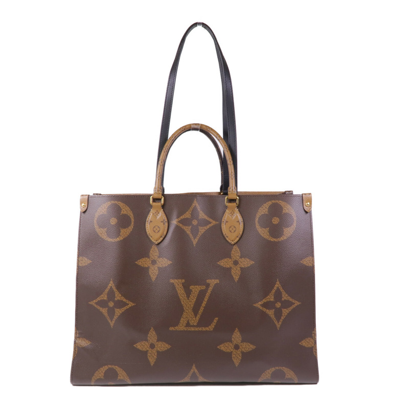 LOUIS VUITTON Monogram Giant/Reverse On The Go MM金扣手挽肩背兩用袋-0