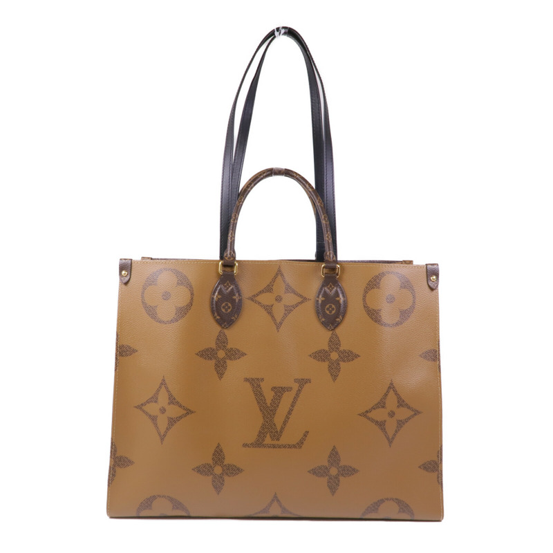 LOUIS VUITTON Monogram Giant/Reverse On The Go MM金扣手挽肩背兩用袋-1