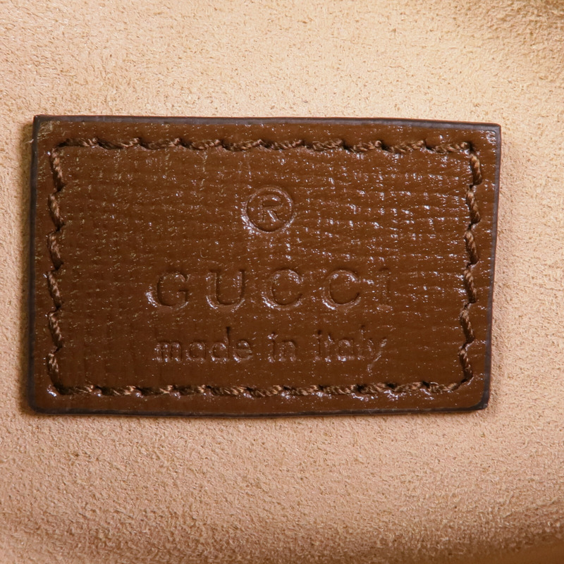 GUCCI 塗層帆布GG Supreme金扣肩背袋-6