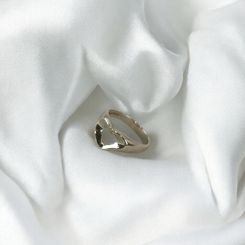 莉亞精品♡ Tiffany&co愛心銀戒指 戒圍8二手美品