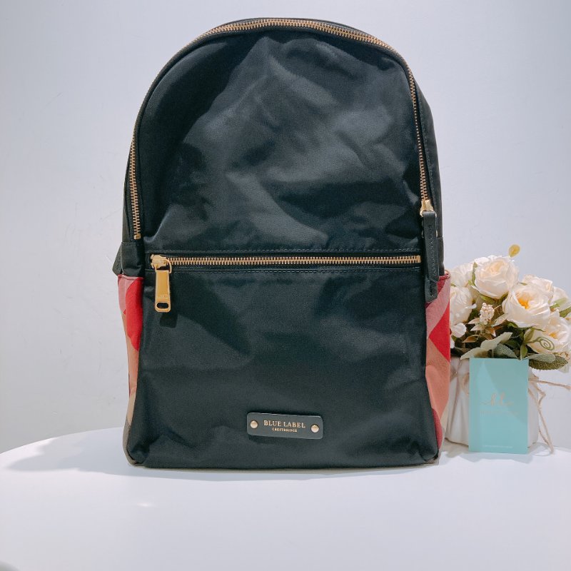 TW4486 Burberry巴寶莉 輕巧尼龍料背包 blue Label Nylon Backpack Black-0