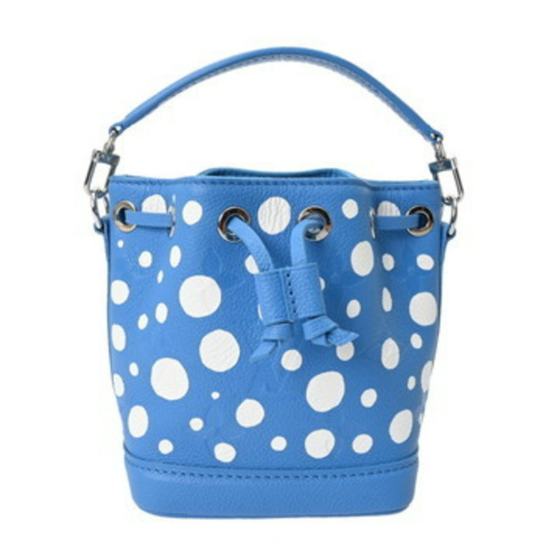 路易威登 Monogram Empreinte Nano Noe LV×YK Yayoi Kusama 2-Way Blue Clair M81985 男孩皮革手提包,未使用-0