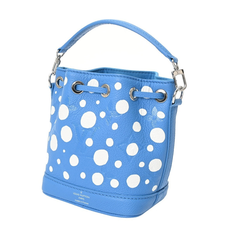 路易威登 Monogram Empreinte Nano Noe LV×YK Yayoi Kusama 2-Way Blue Clair M81985 男孩皮革手提包,未使用-2