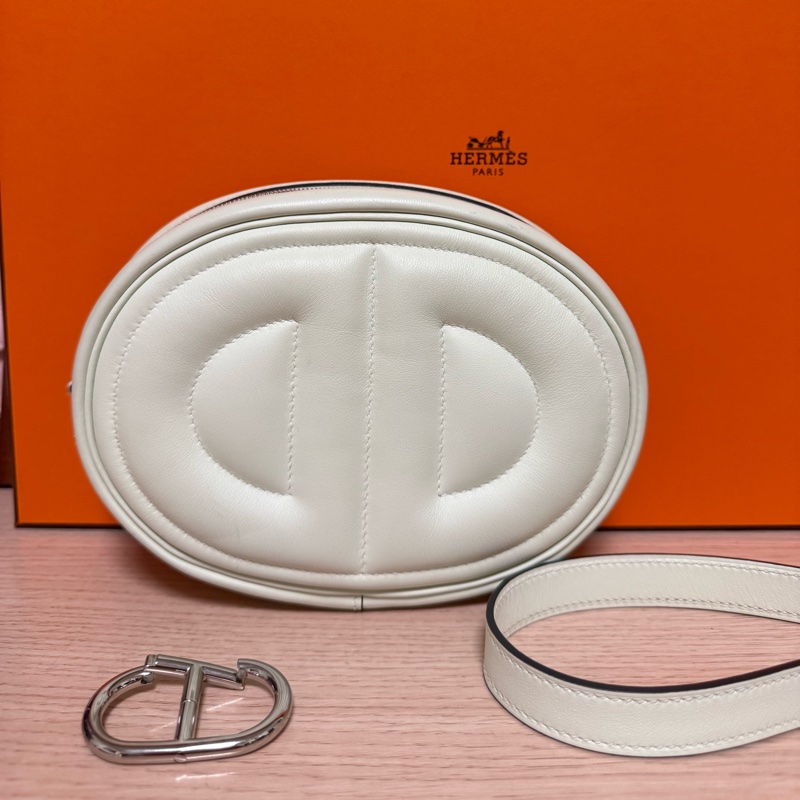 Hermes in the loop 豬鼻子腰包 氣泡綠拼淺紫色-10