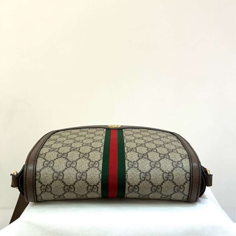 GUCCI咖邊Ophidia圓弧掀蓋斜背包-2