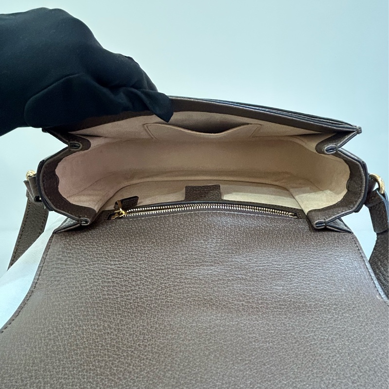 GUCCI咖邊Ophidia圓弧掀蓋斜背包-6