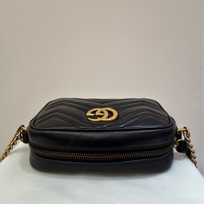 GUCCI咖邊Ophidia圓弧掀蓋斜背包-7