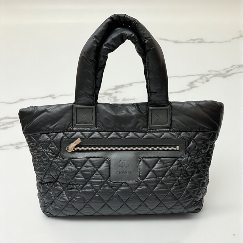 莉亞精品♡Chanel A48611 手提空氣包 黑 九新美包-0