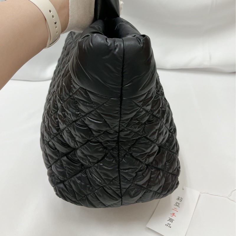 莉亞精品♡Chanel A48611 手提空氣包 黑 九新美包-9