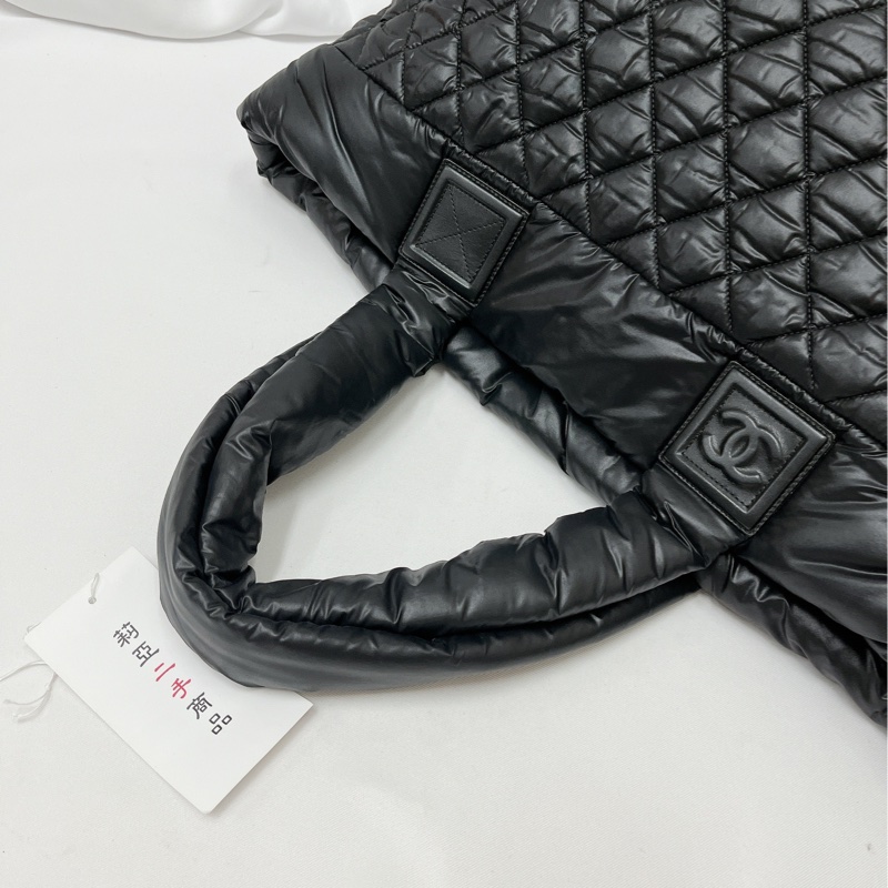 莉亞精品♡Chanel A48611 手提空氣包 黑 九新美包-16