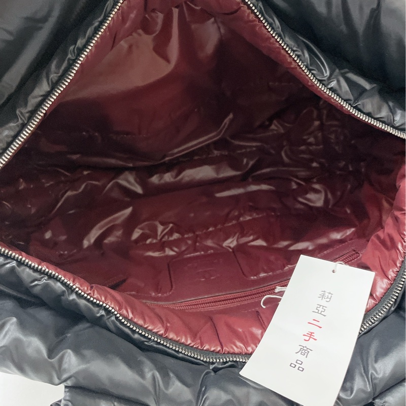 莉亞精品♡Chanel A48611 手提空氣包 黑 九新美包-18