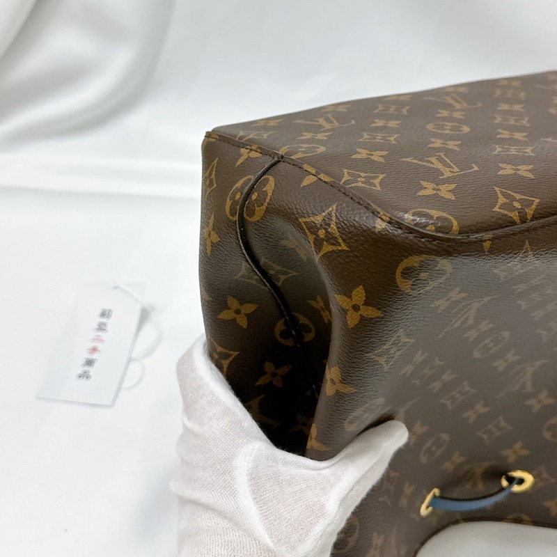 莉亞精品♡LV M43569 藍皮革水桶包 二手-5