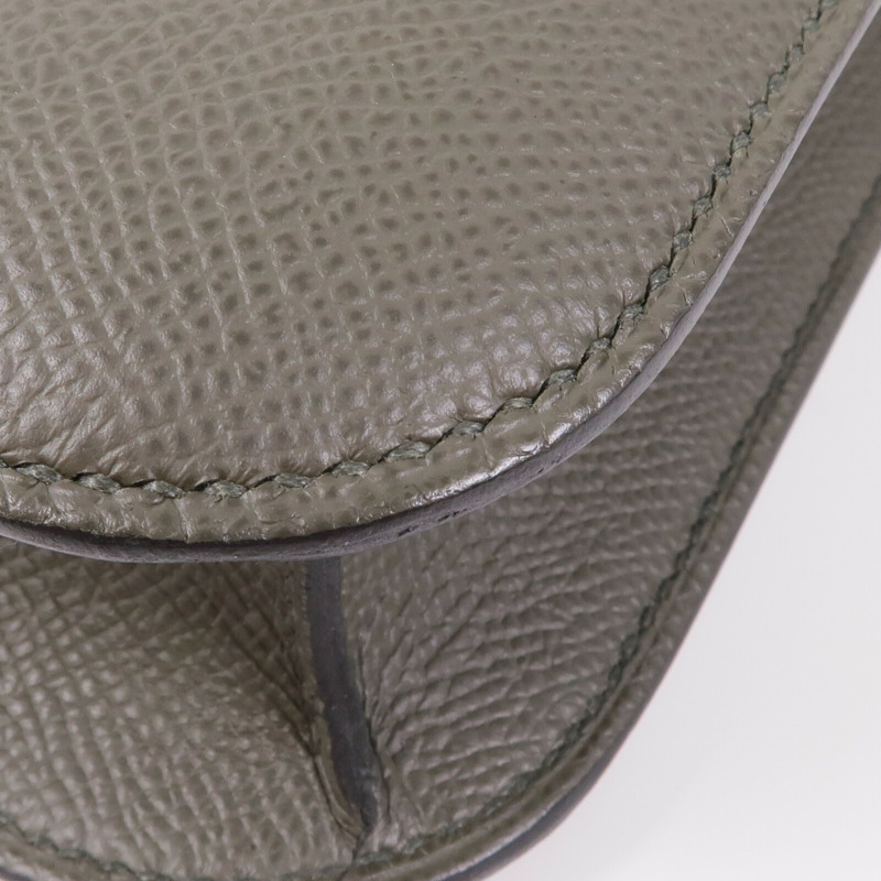 HERMES Epsom皮革Constance 24金扣肩背袋Vert De Gris-12