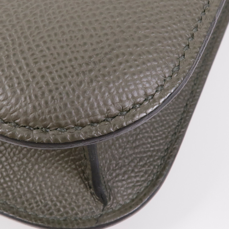 HERMES Epsom皮革Constance 24金扣肩背袋Vert De Gris-14