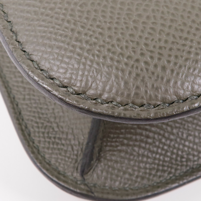 HERMES Epsom皮革Constance 24金扣肩背袋Vert De Gris-15