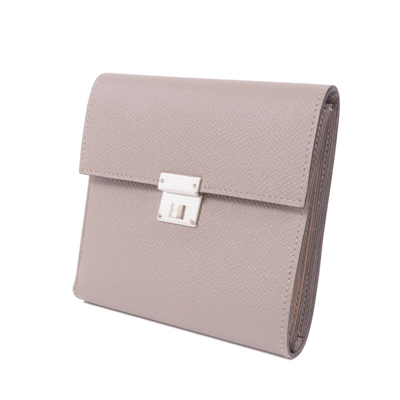 HERMES Epsom皮革Clic Wallet銀扣錢包Etoupe-2