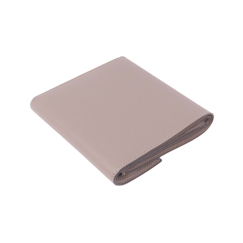 HERMES Epsom皮革Clic Wallet銀扣錢包Etoupe-4