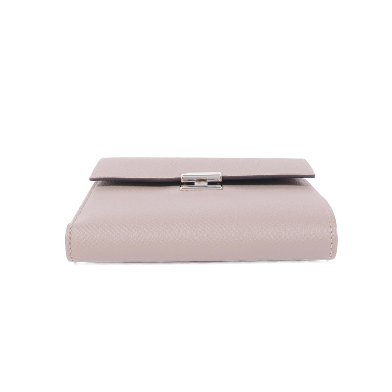 HERMES Epsom皮革Clic Wallet銀扣錢包Etoupe-5
