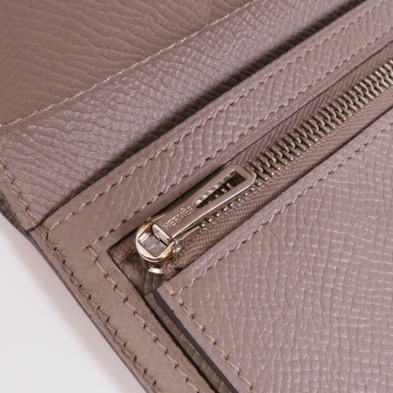 HERMES Epsom皮革Clic Wallet銀扣錢包Etoupe-9