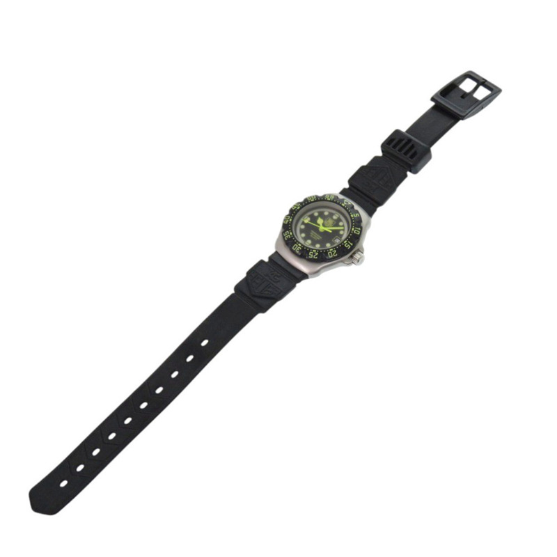泰格豪雅 Formula 1 376.508 不鏽鋼橡膠黑色錶盤石英腕錶 1046 HEUER-1