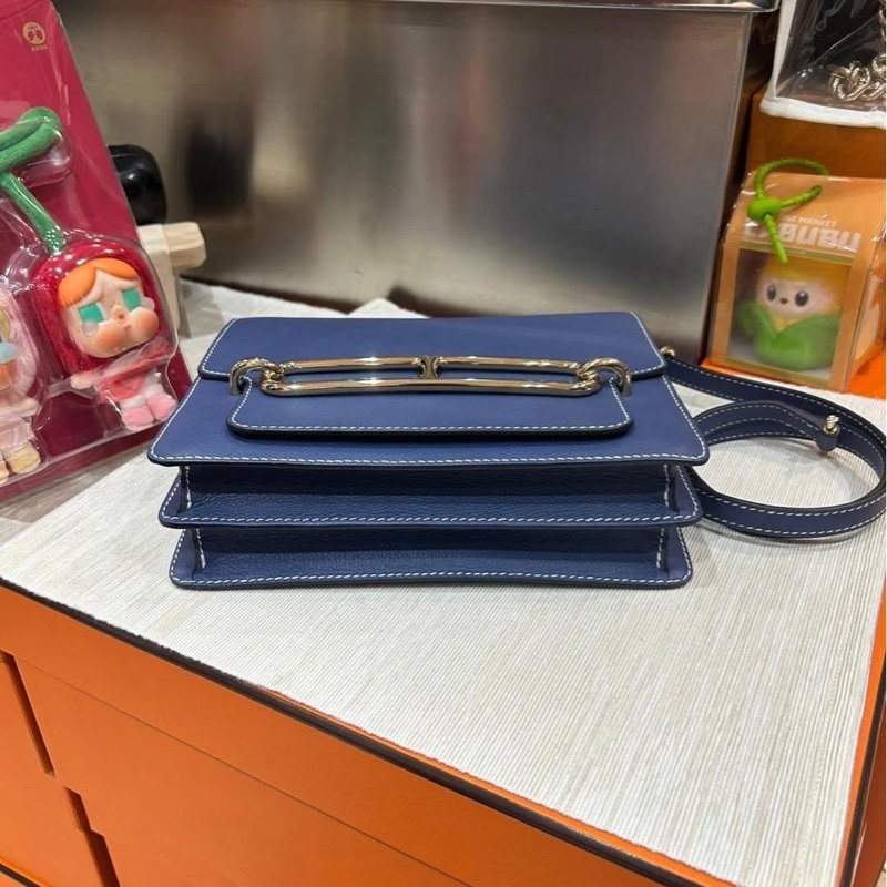 Hermes roulis 23,STAMP C,blue agate-5