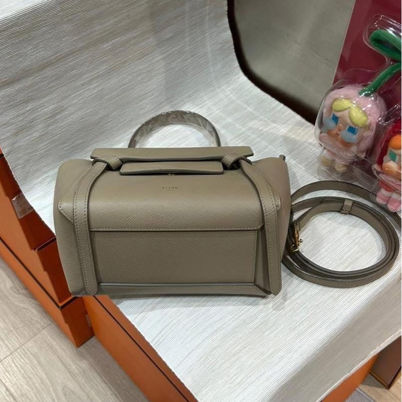 CELINE nano belt bag 淺灰褐色-4