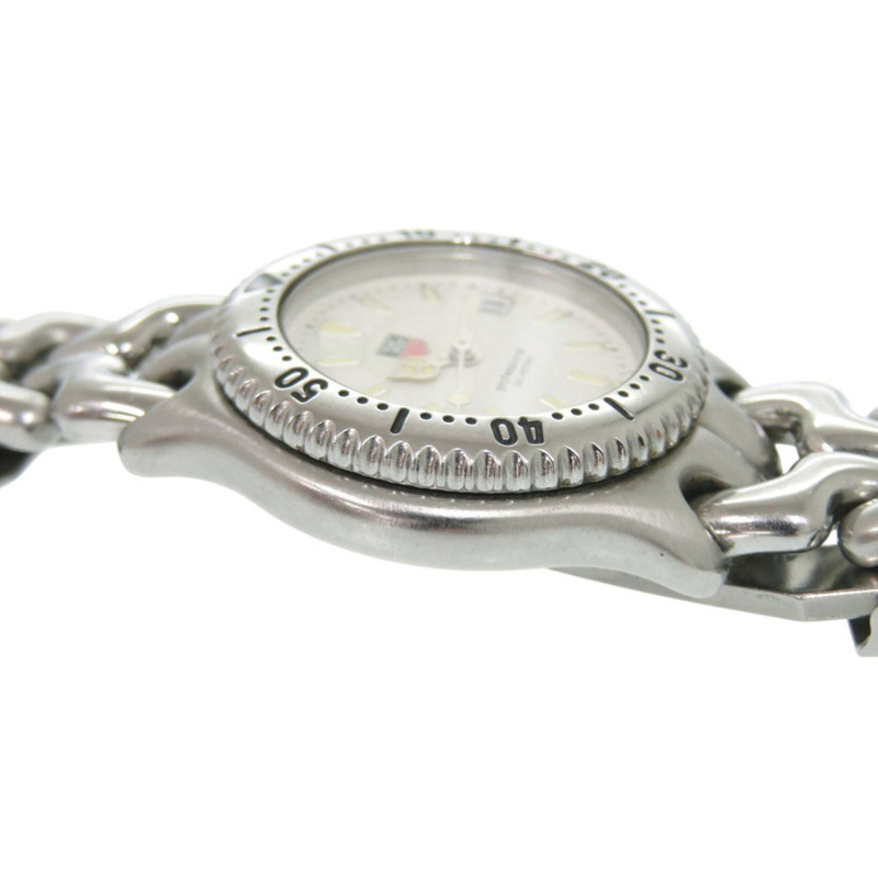 泰格豪雅 WG1312-2 Cell Date 不鏽鋼腕錶,白色錶盤,銀色石英機芯,1048 HEUER-6