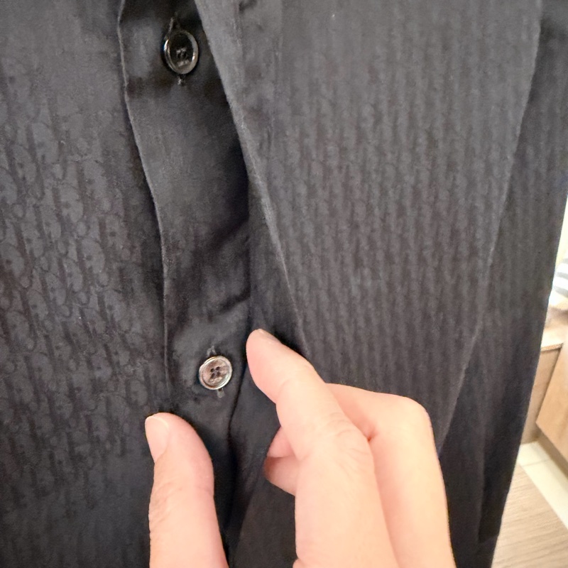 Dior 男士黑色長袖襯衫-3
