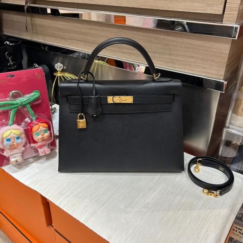 Hermes Kelly 32 黑色金扣 Stamp A-3