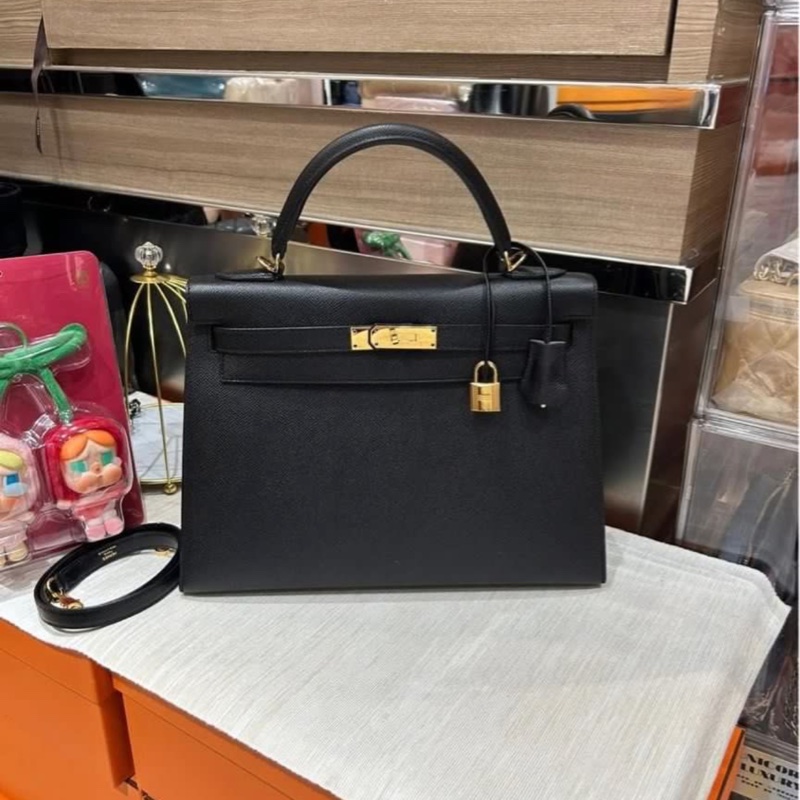 Hermes Kelly 32 黑色金扣 Stamp A-5
