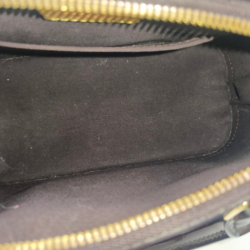 LOUIS VUITTON ALMA BB 拼色漆皮壓紋貝殼包 肩背包 手提包 金色五金 可拆卸肩帶-6