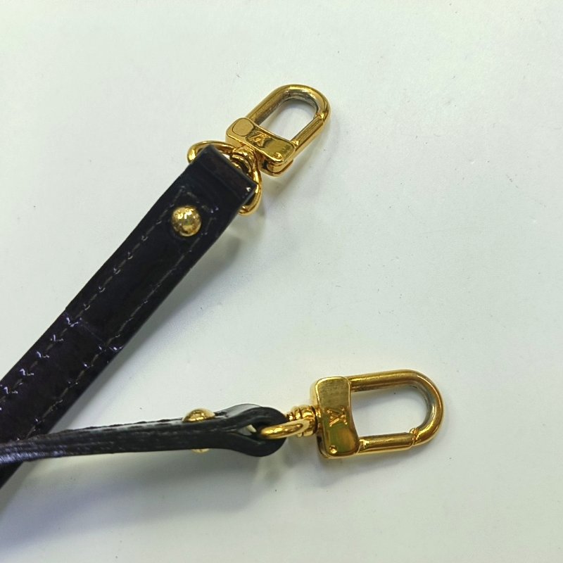 LOUIS VUITTON ALMA BB 拼色漆皮壓紋貝殼包 肩背包 手提包 金色五金 可拆卸肩帶-14