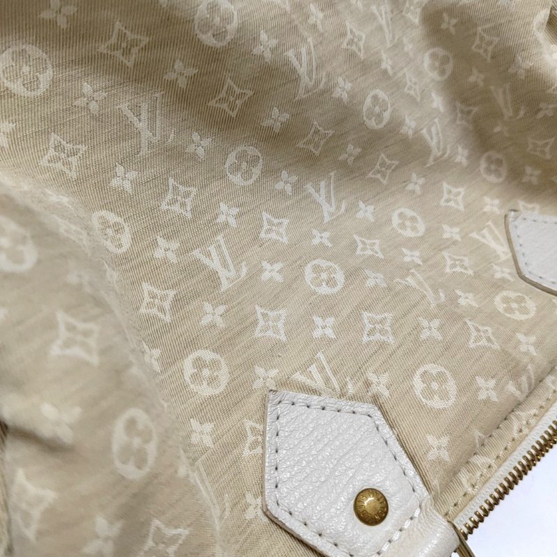 LOUIS VUITTON SPEEDY30 米色帆布老花波士頓包手提包 金色五金 中古款-9