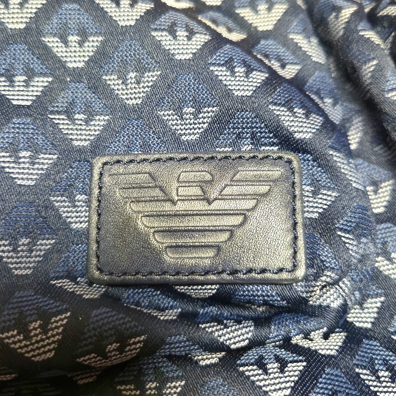 ARMANI JUNIOR 亞曼尼 logo 緹花織紋後背包-2