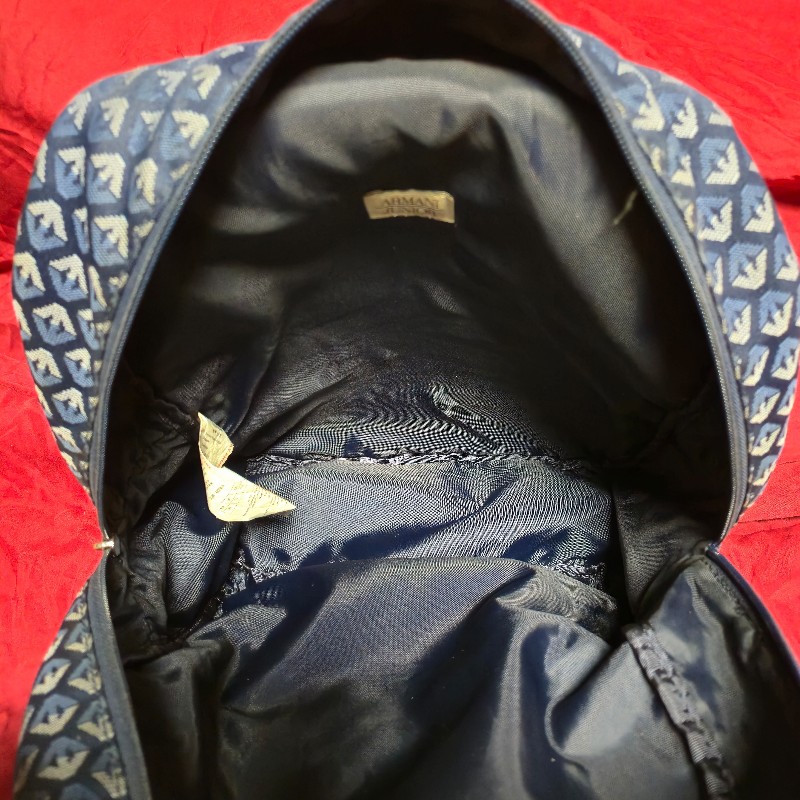 ARMANI JUNIOR 亞曼尼 logo 緹花織紋後背包-3