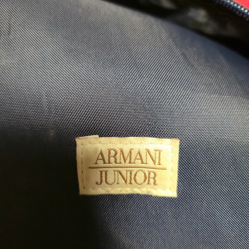 ARMANI JUNIOR 亞曼尼 logo 緹花織紋後背包-4