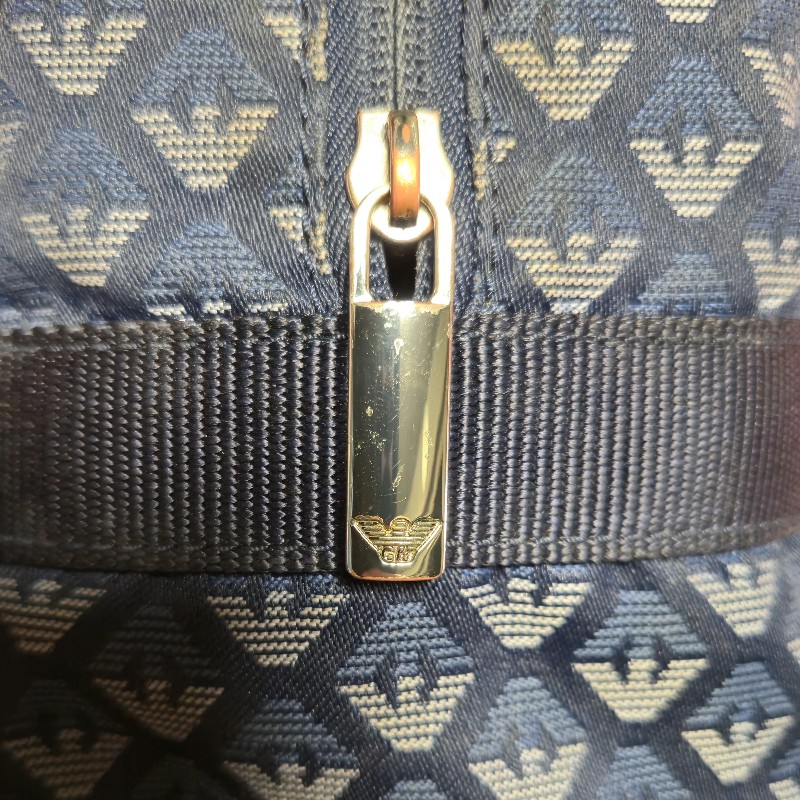 ARMANI JUNIOR 亞曼尼 logo 緹花織紋後背包-5