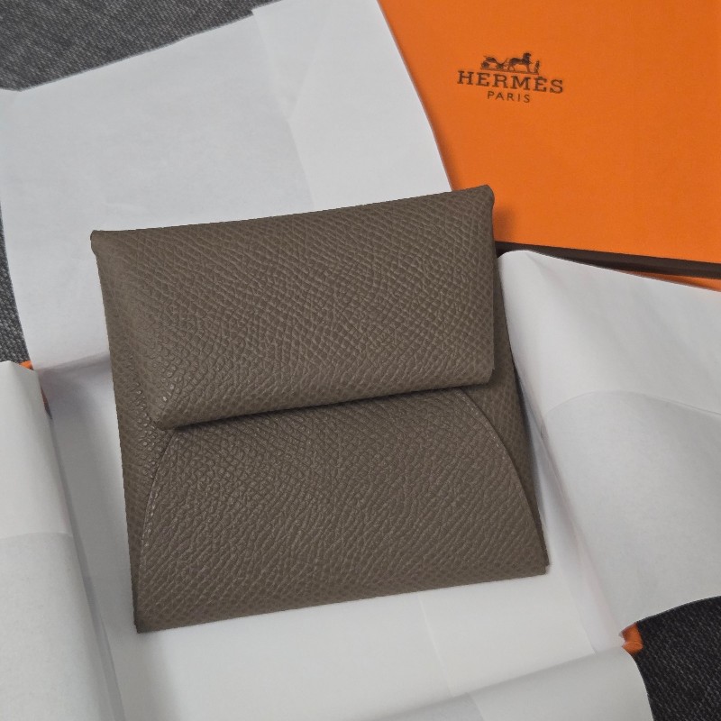 Hermes 愛馬仕 零錢包 卡片夾 bastia 大象灰-0
