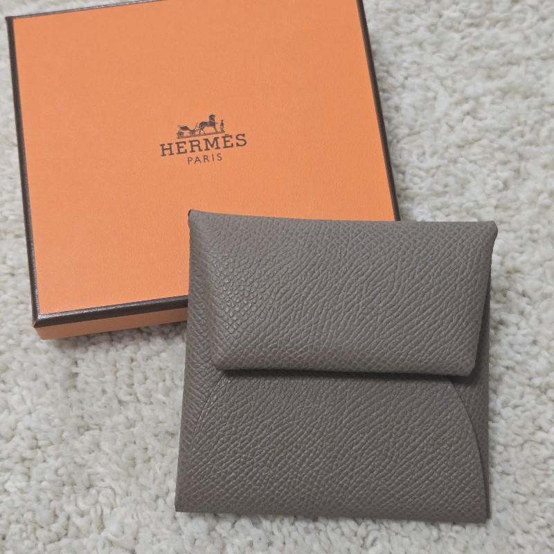 Hermes 愛馬仕 零錢包 卡片夾 bastia 大象灰-1