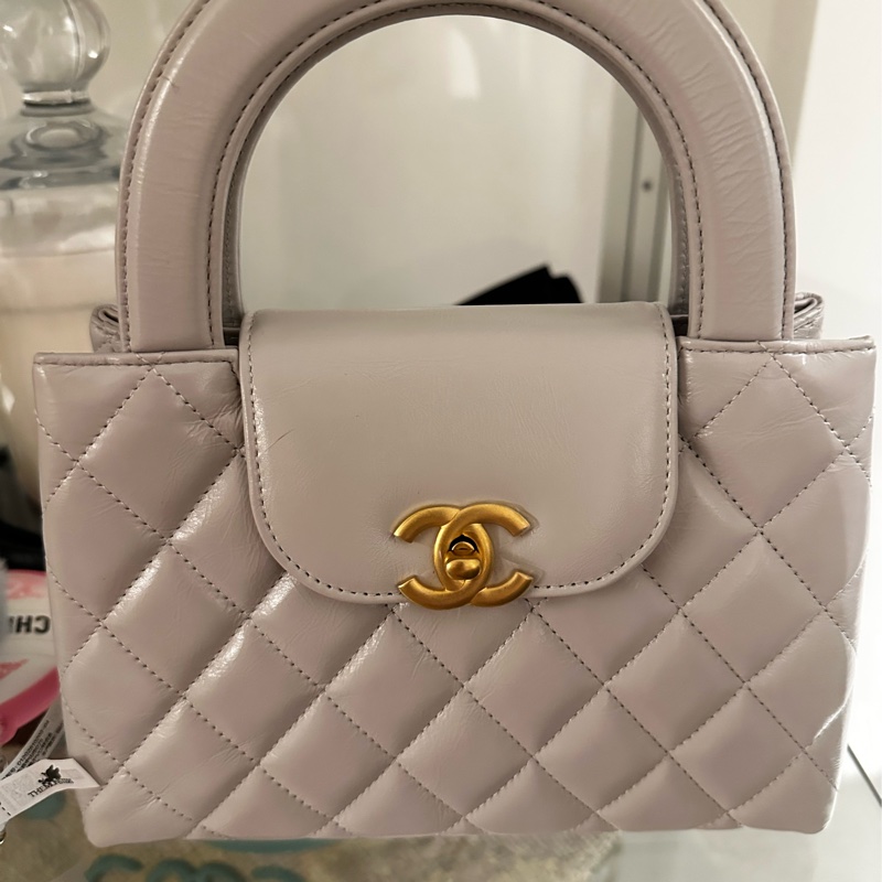 CHANEL MINI Kelly 包(灰色金釦-0
