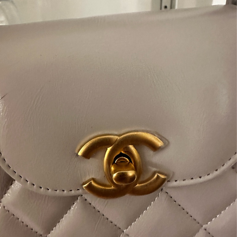 CHANEL MINI Kelly 包(灰色金釦-1