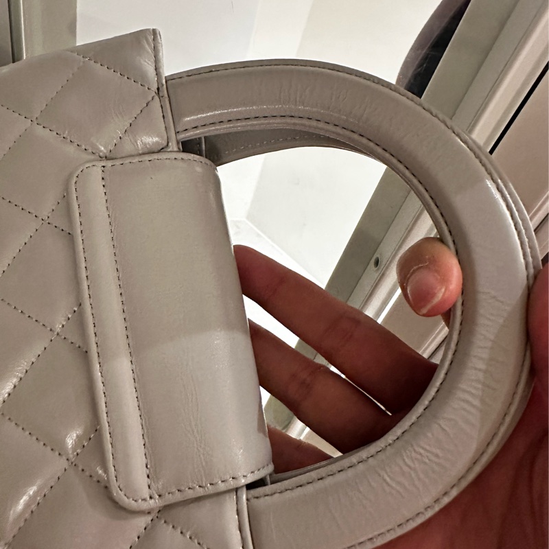 CHANEL MINI Kelly 包(灰色金釦-2