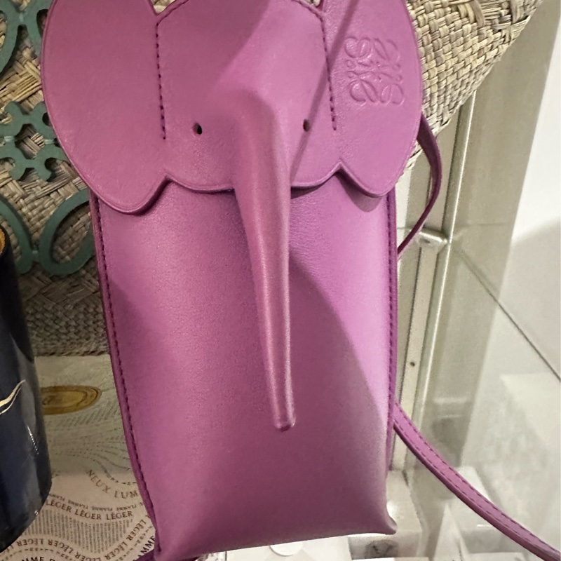 Loewe 大象手機包粉紫色-0