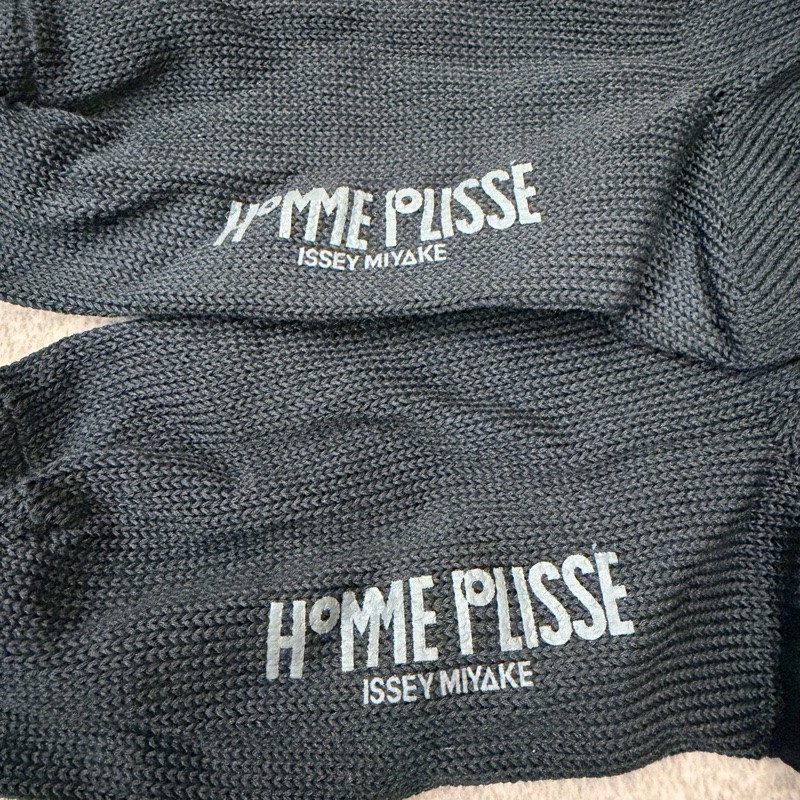Homme Plisse 皺摺長襪 黑色-3