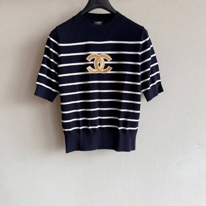Chanel uniform 條紋針織衫-0