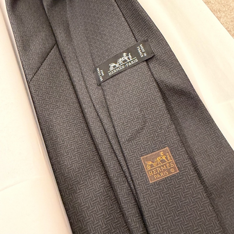 Hermes 領帶 黑色-3