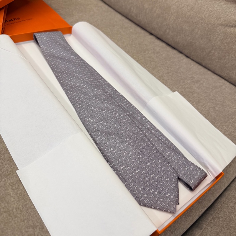 Hermes 領帶 灰色-1