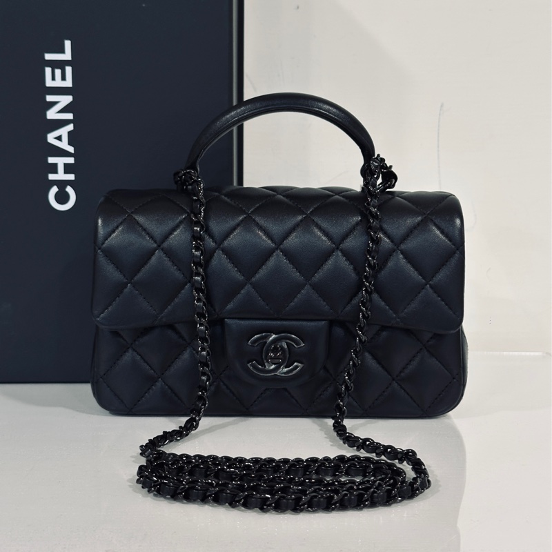 Chanel 手柄Coco20 SoBlack芯片款 #99新帶膜 #超稀有全網唯一 #配件齊全🉑送禮-0