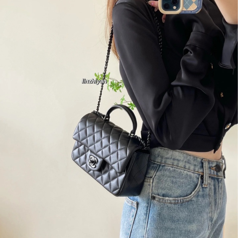Chanel 手柄Coco20 SoBlack芯片款 #99新帶膜 #超稀有全網唯一 #配件齊全🉑送禮-9